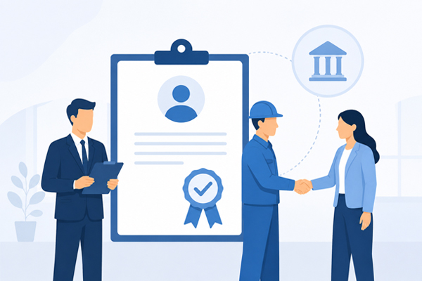 A third-party body operating certification of persons